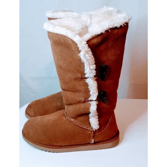 Suede Tan Women Boots - Picture 7 of 7